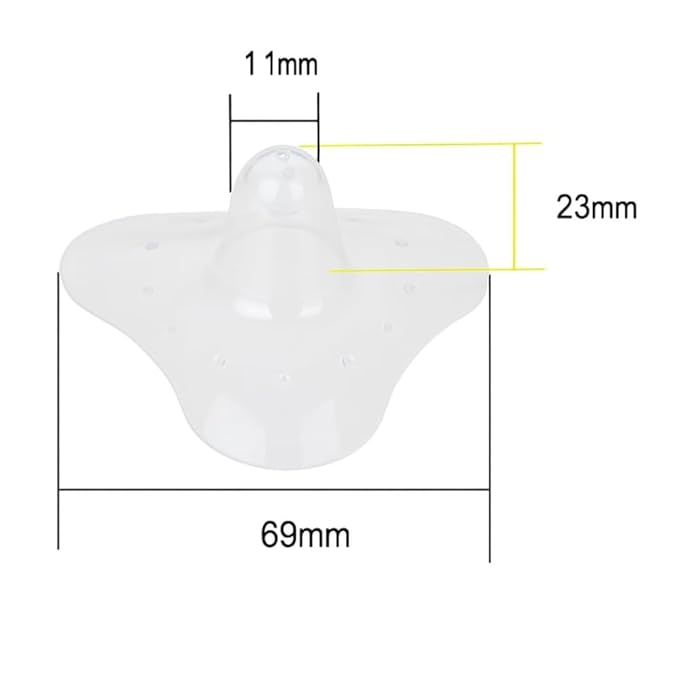 Nipple Shields for Nursing Newborn for Women Breastfeeding Baby Premium Contact Nippleshield for with Latch Difficulties or Flat or Inverted Nipples Clear (20mm/0.78inch, 2 Count)