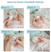Zomee Replacement Duckbill Valve Set Compatible with Zomee Z1 Z2 Double Electric Breast Pump Keeps Hands Free Wearable Breast Pump Efficient for Portable Breastfeeding