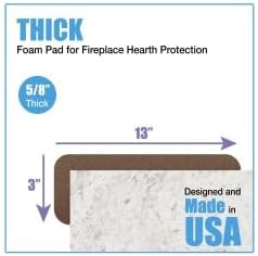 Kidkusion Soft Seat Edge Cushion | Made in USA | 80" | Brown | Fireplace Safety Cushion | Hearth Pad