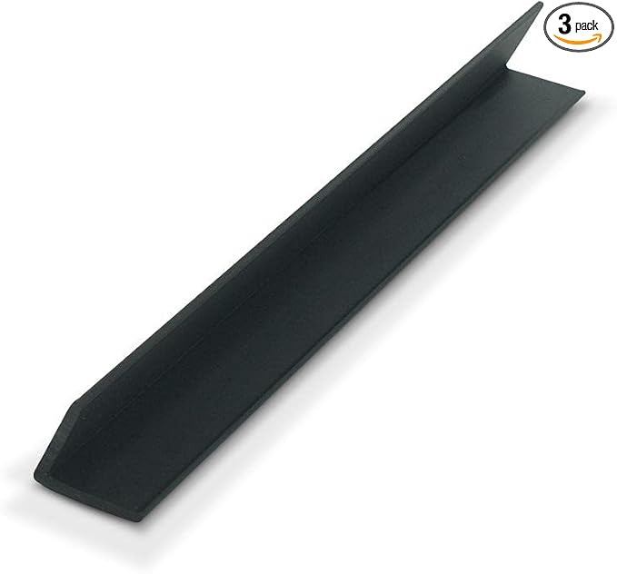 Outwater Plastics 1951-Bk Black 1 Inch X 1 Inch X 7/64 (.100) Inch Thick 60 Degree Plastic Even Leg Angle Moulding 48 Inch Lengths (Pack of 3)