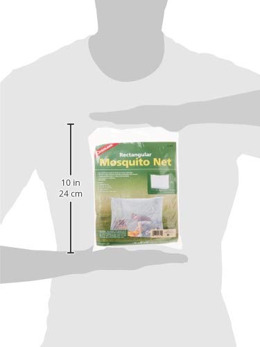 Coghlan's Rectangular Mosquito Net – Lightweight Mesh Canopy for Camping, Travel, and Outdoor Use – Includes Tie Loops, Carry Bag, Twine, Hooks, Anchors, Nails – White, 78" x 32" x 59" (Pack of 6)