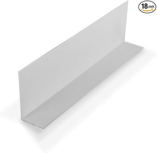 Outwater Plastics 1921-Wh White 1 Inch X 2 Inch 3/64 (.047) Inch Thick Styrene Angle Plastic Angle Moulding 72 Inch Lengths (Pack of 18 Pieces, 108 feet Total)