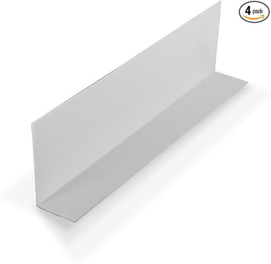 Outwater Plastics 1921-Wh White 1'' X 2'' X 3/64''(.047'') Styrene Angle Plastic Angle Moulding 36 Inch Lengths (Pack of 4)