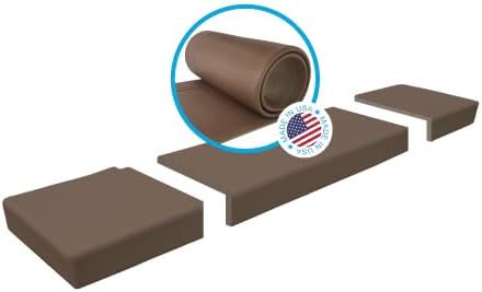 KidKusion Soft Seat Hearth Pad | Made in USA| Brown | 72" x 14" | Fireplace Safety Cushion | Hearth Pad