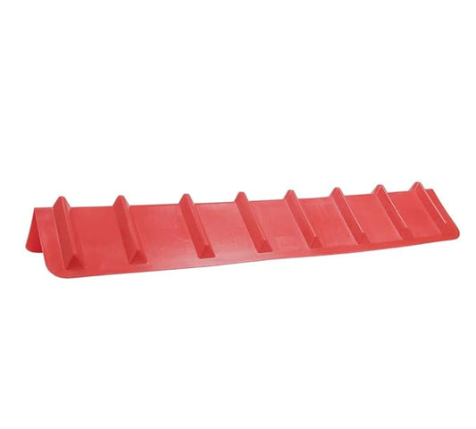 Mytee Products 8"x8"x48" Red Flatbed Corner Protector - V Shaped Edge Guard for Tie-Down Winch & Ratchet Straps - Plastic Corner Protector for Flatbed Trailer Cargo Load