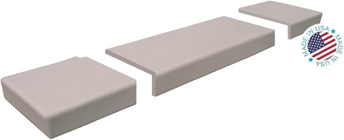 KidKusion Soft Seat Hearth Pad | Made in USA| Taupe | 60" x 14" | Fireplace Safety Cushion | Hearth Pad