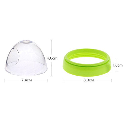 Bottle Collars Rings Replacement for Comotomo Baby Feeding Bottles, 4 Count (Green)