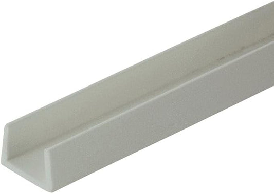 Outwater Plastics White 3/8'' Styrene Plastic U-Channel/C-Channel 72 Inch Lengths (Pack of 10 Pieces, 60 feet Total)