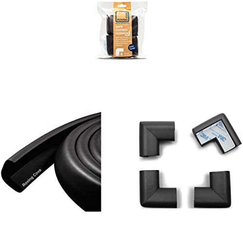6ft Edge 4 Corners - Bundle & Save - RovingCove HeftyFit Edge Corner Guards, Onyx Black