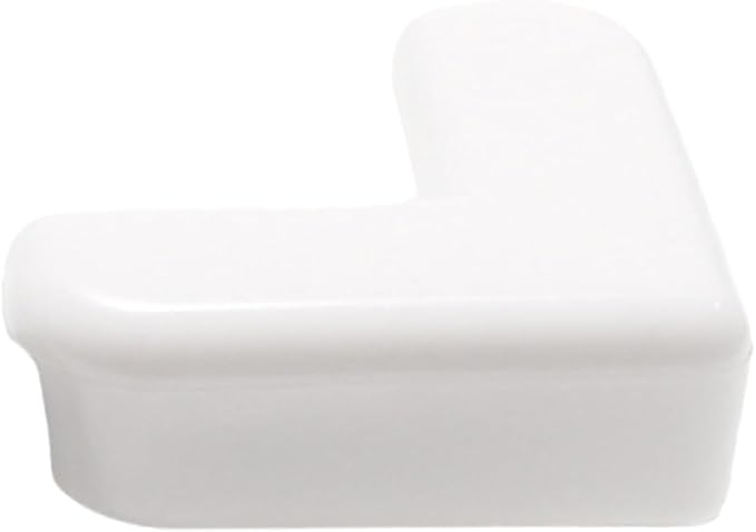4-Pack White Corner and Edge Protectors - Self-Adhesive Bumpers for Furniture, Desks and Tables, Shock-Absorbing Guards for Home and Office Use