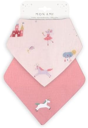 MON AMI Muslin Burp Cloths for Baby – 100% Cotton Burping Cloths for Babies, Extra Absorbent, Ultra-Soft, Baby Essentials