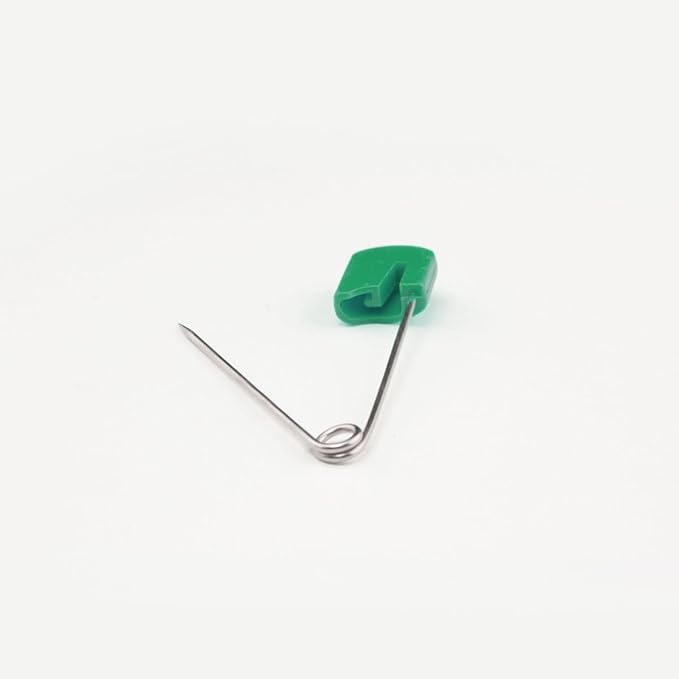 OsoCozy Cloth Diaper Nappy Pins 100 Packs - 100 Stainless Steel Safety Pins with Locking Plastic Heads. Durable, Safe and Cute 2.2 Inches Long (Green)