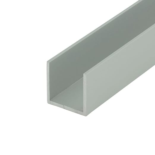Outwater Satin Finish 5/8'' Inside Dimension Aluminum U-Channel 48'' Length (Pack of 3) Alu570-S C-Channel