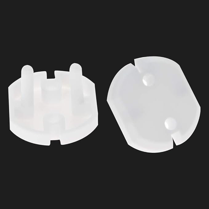 Heyiarbeit 20pcs Outlet Covers Child Proof Plug Cover Electrical Protector Safety Caps for Home Office Electrical Outlets Child Safety Socket Cover 2 Holes White