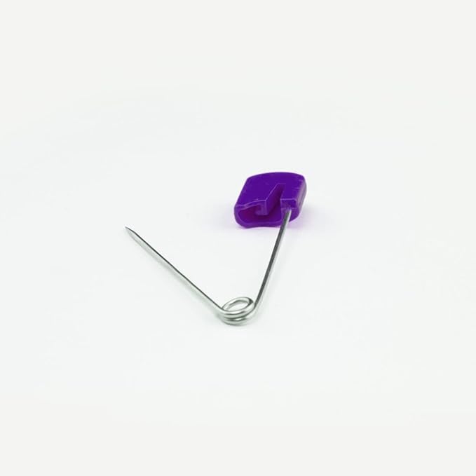 OsoCozy Cloth Diaper Nappy Pins 100 Packs - 100 Stainless Steel Safety Pins with Locking Plastic Heads. Durable, Safe and Cute 2.2 Inches Long (Purple)
