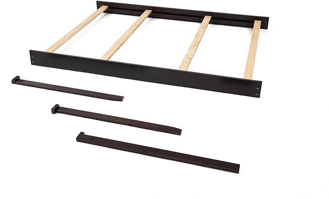 CC KITS Full-Size Conversion Kit Bed Rails for Sorelle Crib & Changer Combos - Solid Wood Rail - Toddler & Adult Rail for Full-Size Beds - Nursery & Baby Furniture (Espresso - Paris Crib & Changer)