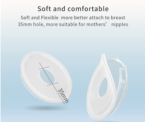 Breast Shells Nursing Cups Milk Saver Protect Sore Nipples for Breastfeeding Collect Breastmilk Leaks for Nursing Moms Soft and Flexible Silicone Material Reusable, 2-Pack