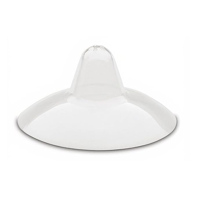 Ameda Contact Nipple Shield, 24mm Opening, Ultra-Thin Flexible Silicone, Encourages Baby's Attachment to Breast, Great for Problems with Latching, Cushions Sore or Sensitive Nipples