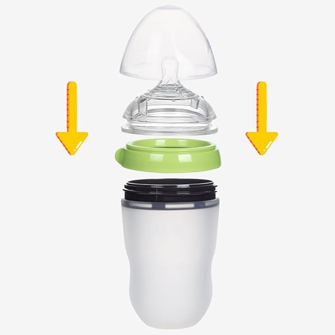 Feeding Bottle Caps Replacement for Comotomo Baby Bottles, 5 Ounce and 8 Ounce (4 Pack)