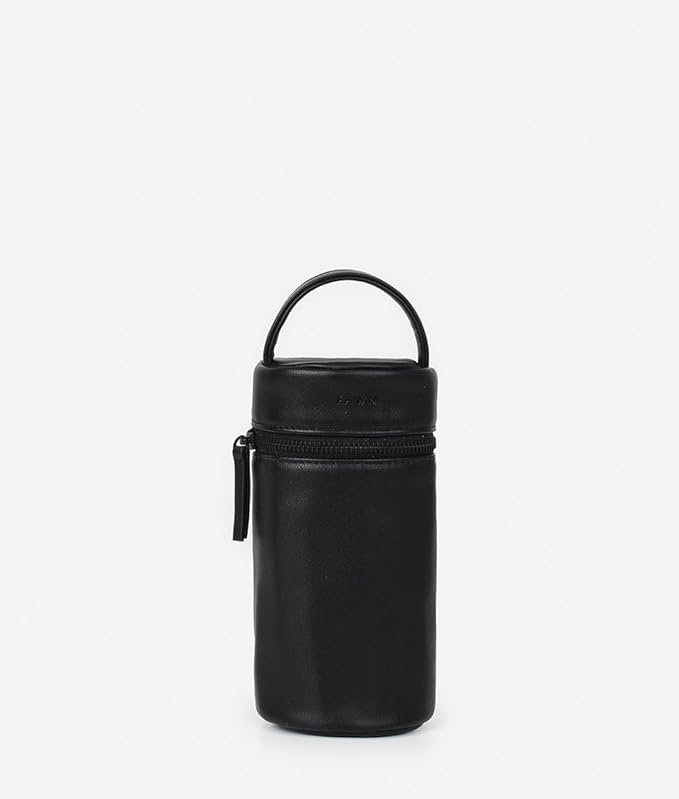 FAWN DESIGN The Bottle Bag, Insulated Bottle Bag for Daycare, Travel and More, Premium Matte Faux Leather Insulated Bag, Cooler Bag Fits Most Standard Bottle Sizes, 4x3.5x7.5 inches
