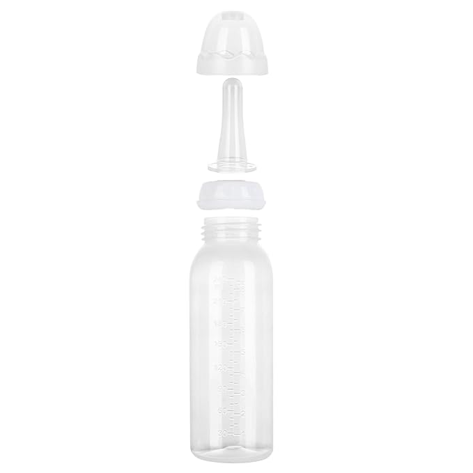 Adult Bottle with Big Sized Pacifier Set 8 oz (White)