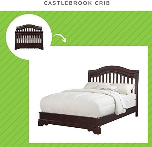 Full-Size Conversion Kit Bed Rails for Bertini Baby Convertible Cribs by Dorel - Solid Wood Rail - Toddler and Adult Bed Rail for Full-Size Beds - Essential Nursery & Baby Furniture (Espresso)