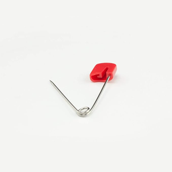 OsoCozy Cloth Diaper Nappy Pins 100 Packs - 100 Stainless Steel Safety Pins with Locking Plastic Heads. Durable, Safe and Cute 2.2 Inches Long (Red)