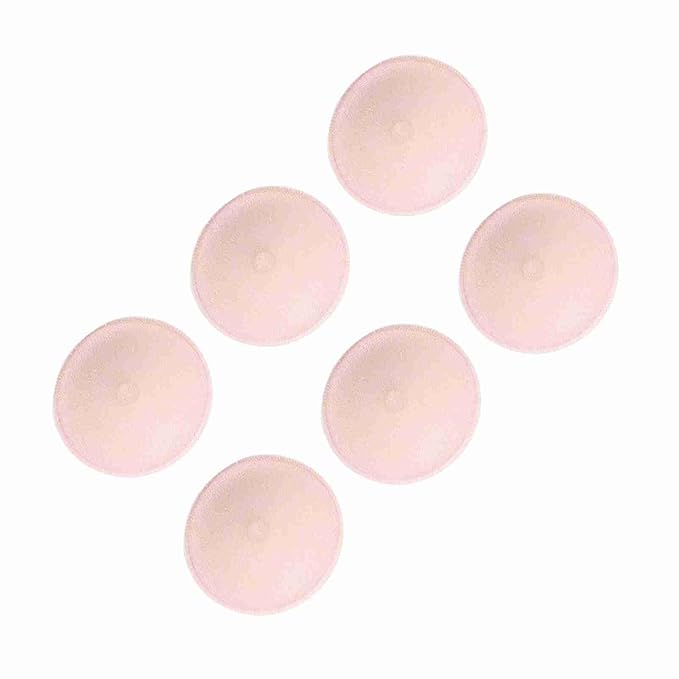 Reusable Cotton Breast Pads Washable Nursing Pads 6 Pack White Absorbent 12cm Diameter for Nursing Mothers