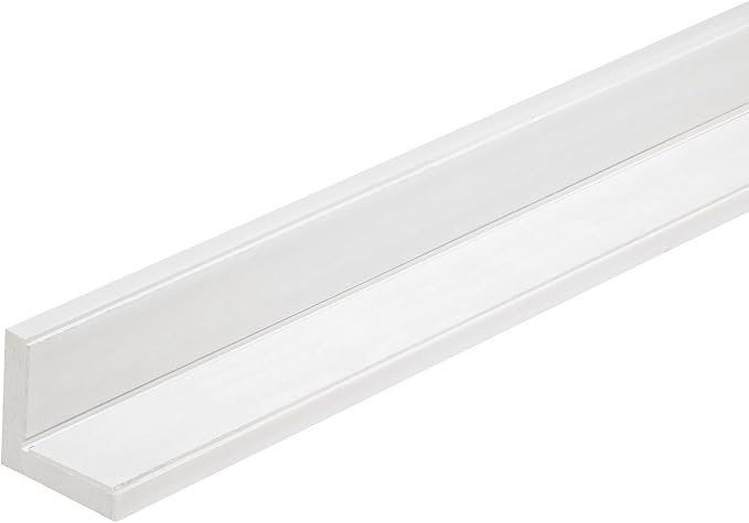 Outwater White 1-1/2" X 1-1/2" Wall Corner Protector Trim with Adhesive, 8FT Length, 10 Pack
