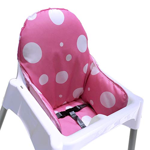 ZARPMA Highchair Cushion for IKEA Antilop High Chair, NEW Version Baby Highchair Seat Covers, More Thick, Washable Foldable, Child Chair Insert Mat Padding (Pink)