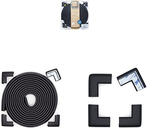 Slim-Fit 15ft Edge 12 Corners - Bundle & Save - RovingCove Slimfit Edge Corner Guards, Onyx Black