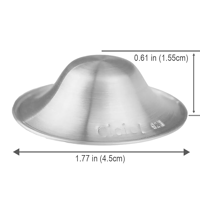 The Original Silver Nursing Cups - Nipple Shield - Breastfeeding Essentials Must Haves - Nipple Shields for Breastfeeding Newborn - (Regular (Blue Case))