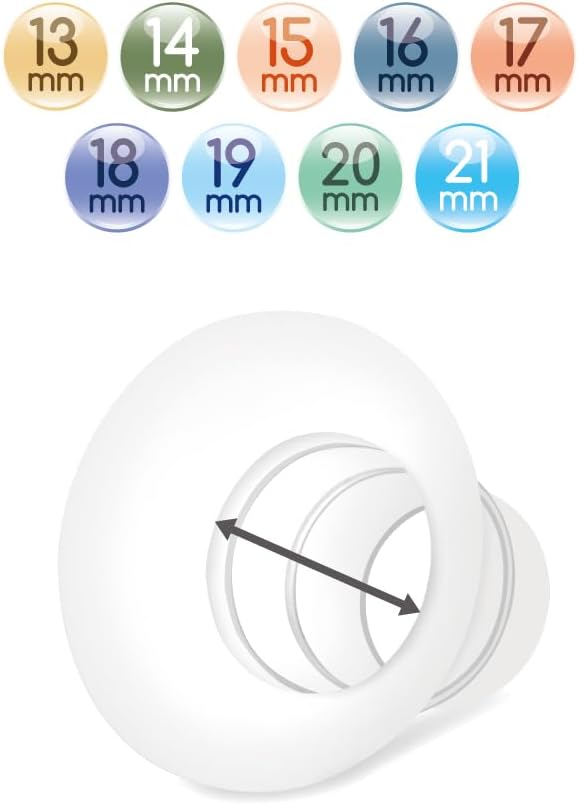 Maymom 17&19mm Flange Insert Compatible with Elvie Single/Double Electric, Elvie Stride 24mm Wearable Cup, Not Original Elvie Stride Replacement Pump Parts