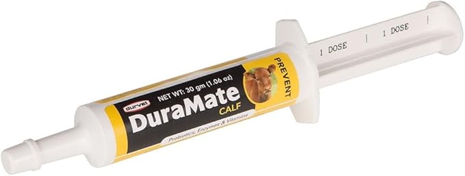 Durvet DuraMate Calf Paste, 1.06 Ounces, Probiotics Enzymes and Vitamins for Newborns
