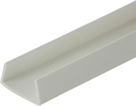 Outwater Plastics White 5/8'' Styrene Plastic U-Channel/C-Channel 46 Inch Lengths (Pack of 3)