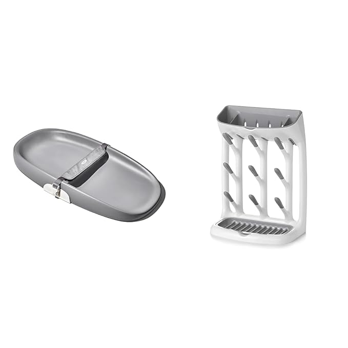 OXO Tot Changing Pad with Space Saving Drying Rack for 9 Bottles
