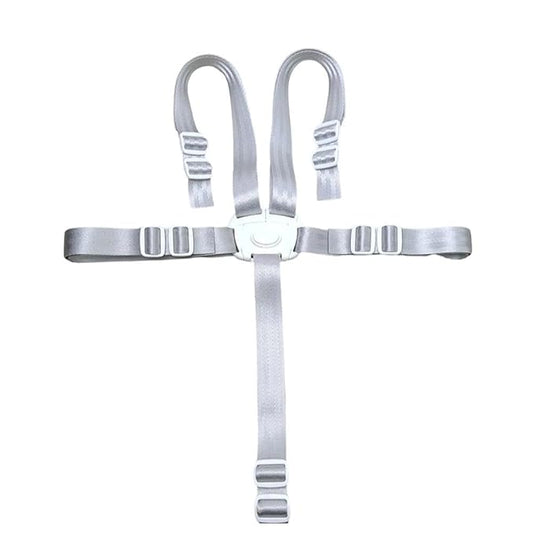 Universal 5-Point Harness Replacement Straps - Adjustable, Washable Safety Belt Compatible with High Chairs & Strollers, Secure Baby & Toddler Seating