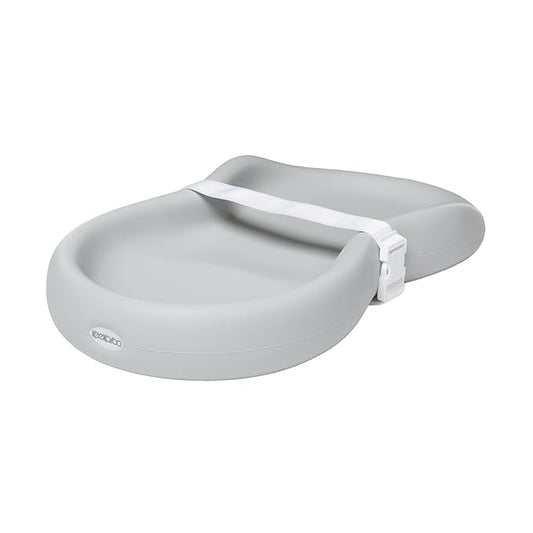 Keekaroo Peanut Changer Grey – the Original - Easy-to-Clean Changing pad and the only Shell Over Foam, Fully Water Repellant