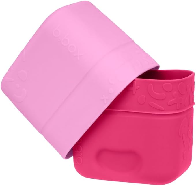 b.box Silicone Snack Cup (2-pack): Divider for Bento Box & Lunch Box, Ideal for Separating & Containing Foods, Dishwasher, Microwave, Oven and Freezer safe (Berry)