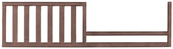 Toddler Bed Safety Guard Rail for Dolce Babi Convertible Cribs - Solid Wood Rail for Convertible Crib to Toddler Bed Conversion - Safety Bed Rail for Children (Farmhouse Brown)