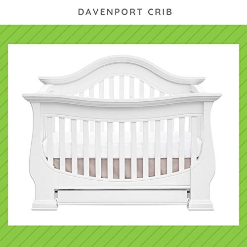Full-Size Conversion Kit Bed Rails for Baby Appleseed and Eco-Chic Convertible Cribs - Solid Wood Rail - Toddler and Adult Bed Rail for Full-Size Beds - Nursery and Baby Furniture (White, Bolt-On Kit)
