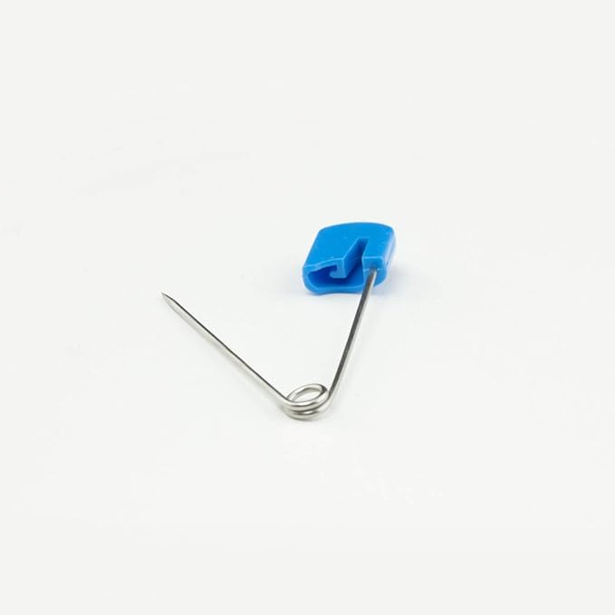 OsoCozy Cloth Diaper Nappy Pins 100 Packs - 100 Stainless Steel Safety Pins with Locking Plastic Heads. Durable, Safe and Cute 2.2 Inches Long (Blue)