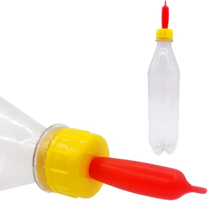 12-Pack Pritchard Nipple for Goats Milk Drink Bottle Nipple Soft Rubber Pritchard Teat for Small Animal Nursing Lambs Goat Kids Pup Dog Foal Calf Piglet Feed Orphaned