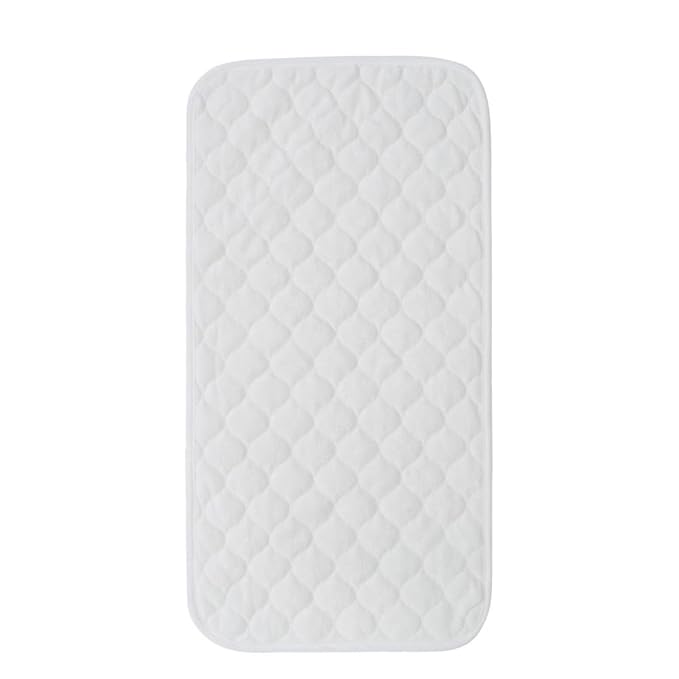  MOVEBO Soft Microfiber Quilted Waterproof Multi-Purpose Changing Changing Pad Liners, 14"x 27", 2 Count (Square White)