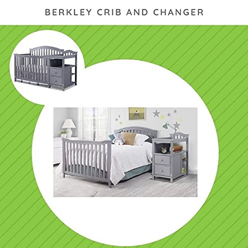 CC KITS Full-Size Conversion Kit Bed Rails for Sorelle Crib & Changer Combos - Solid Wood Rail - Toddler & Adult Rail for Full-Size Beds - Nursery & Baby Furniture (Gray - Berkley Crib & Changer)