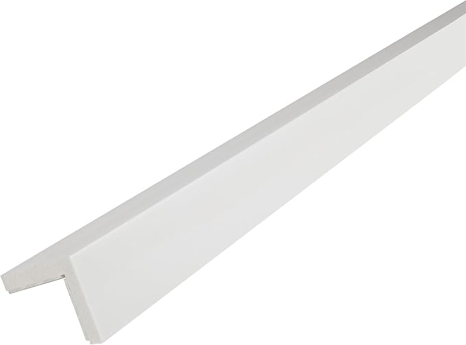 Outwater White 1-1/2" X 1-1/2" Wall Corner Protector Trim with Adhesive, 8FT Length, 10 Pack
