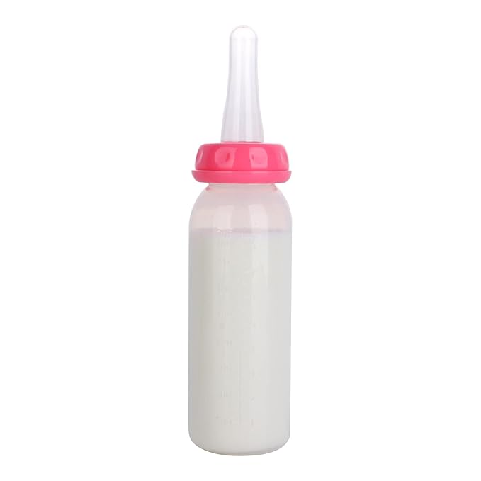 Adult Bottle with Big Sized Pacifier Set 8 oz (Pink)