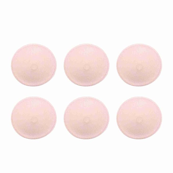 Reusable Cotton Breast Pads Washable Nursing Pads 6 Pack White Absorbent 12cm Diameter for Nursing Mothers