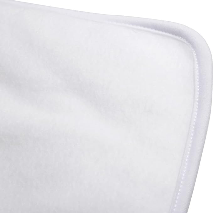 Craft Express Sublimtion Baby Burp Cloth - Machine Washable Fabric for Infants Ready to be Personalized on Flat Heat Press - 2 Pack