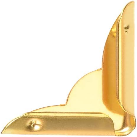 uxcell Metal Book Corner Protectors Edge Cover Guard 22 X 22 X 6mm Gold Tone 30pcs